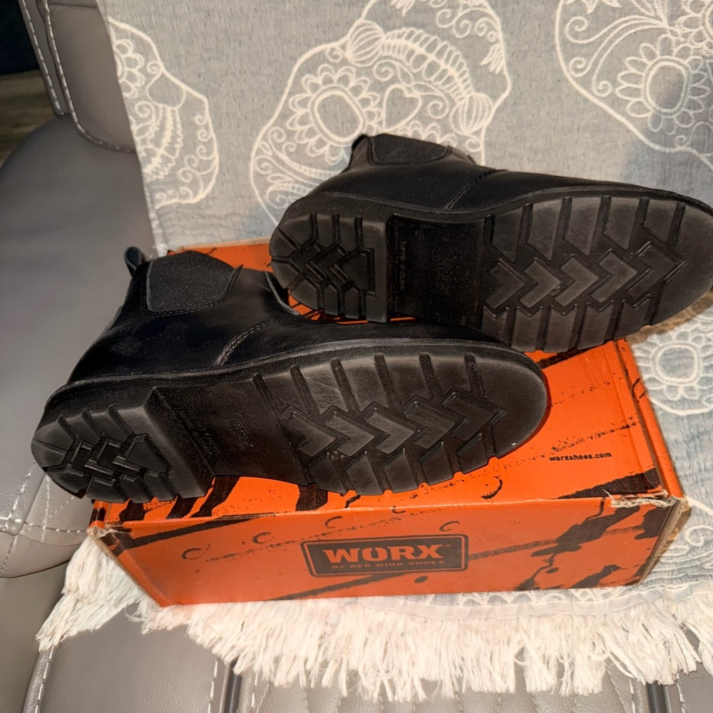 Red Wing Shoes Black Joist Steel Toe Work Boots - Picture 7 of 10